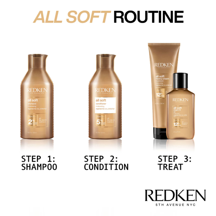 Redken All Soft Shampoo 500ml - Image 5