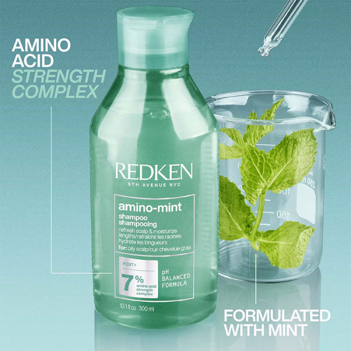 Redken Amino-Mint Scalp Shampoo 300ml - Image 4