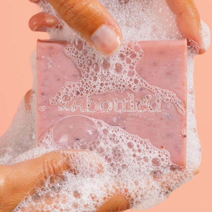 UNBOTTLED Body Wash Bar with Rose & Shea pH balanced soap 110g - Image 3