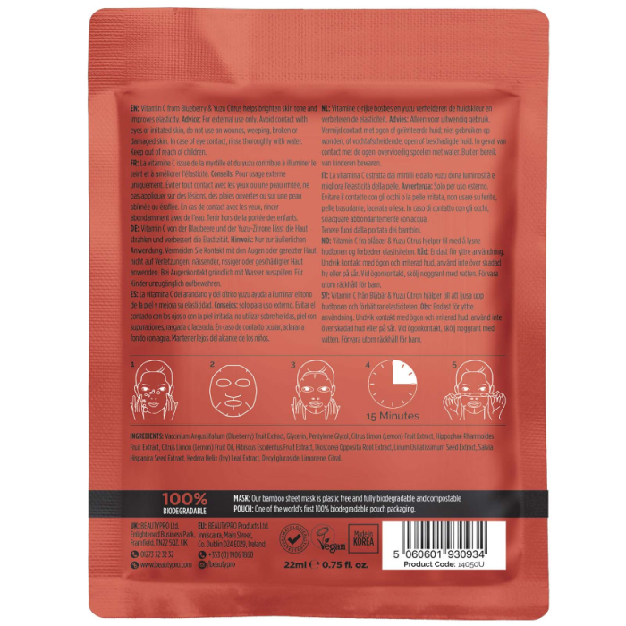 BeautyPro VITAMIN C Brightening Sheet Mask - Image 3