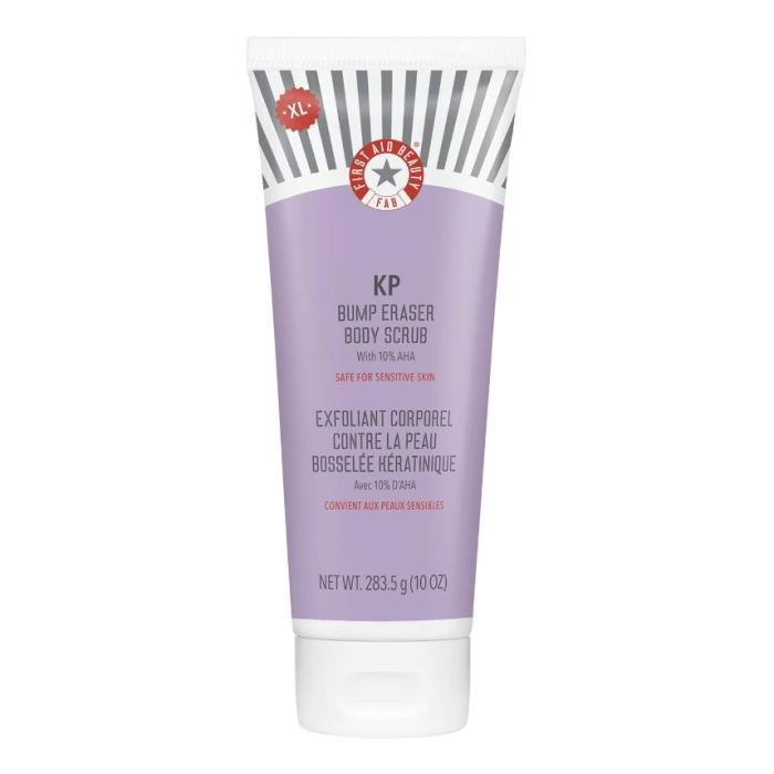 FIRST AID BEAUTY KP Bump Eraser Body Scrub with 10% AHA - AHA Body Scrub 283.5g