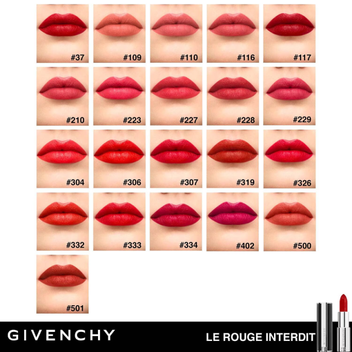 GIVENCHY Le Rouge Interdit Intense Silk Silky Finish Lipstick 3.4g - Image 2