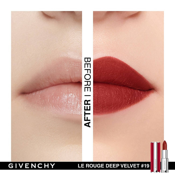 GIVENCHY Le Rouge Deep Velvet Powdery Matte High Pigmentation Lipstick 3.4g - Image 3