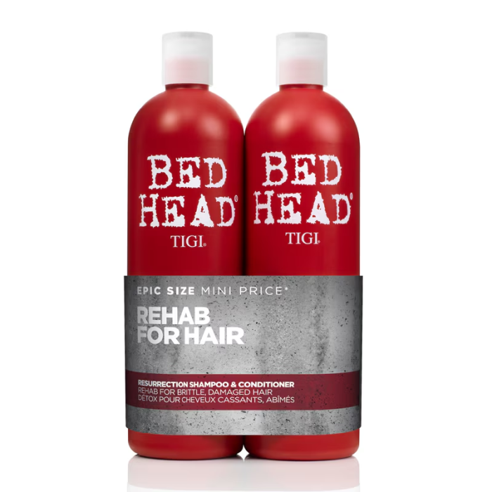 Bed Head by Tigi Urban Antidotes Resurrection Shampoo and Conditioner for Damaged Hair 2x750ml